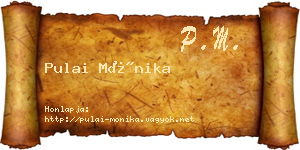 Pulai Mónika névjegykártya
